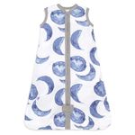 Burt's Bees Baby Baby Beekeeper Wearable Blanket, 100% Organic Cotton, Swaddle Transition Sleeping Bag, Hello Moon, Medium