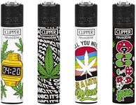 4 X CLIPPER LIGHTERS (WEED TIME)