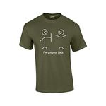 Funny T-Shirt Stick Figures I Got Your Back-military-small