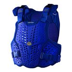 Troy Lee Designs Motocross Motorcycle Dirt Bike Chest and Back Protector for Adult Men Women and Unisex, Rockfight CE Flex (XL/2X, Blue)