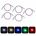 ZZHOB 50pcs Pre-Wired Micro LED Pre-soldered 0805 SMD LEDs with Assembly Accessories for Beginner Model Building (Mix 5 Colors - 50pcs)