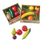 Melissa & Doug Play-Time Produce Fruit (9 pcs) and Vegetables (7 pcs) Realistic Play Food