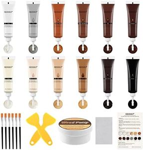 SEISSO Wood Furniture Repair Kit, Wood Putty Repair Fillers, Hardwood Laminate Floor Repair Kit, Restore Any Holes, Scratches, Cracks, Gouges for Wooden Floors, Cabinet, Cherry, Walnut