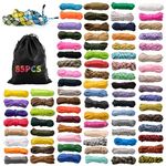 CONEHOY 85 Pcs Paracord 550 Combo Kit 10 Feet Tent Rope Parachute Paracord Bracelet Making Kit Outdoor Survival Rope Multifunction Paracord with Drawstring Bag for Making Lanyard Dog Collar Great Gift