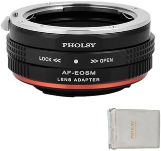 PHOLSY Lens Mount Adapter Compatible with Sony A to EF-M with Aperture Control Ring Compatible with Sony A Minolta AF Lens to Canon EF-M (EOS M) Camera EOS M, M2, M3, M5, M6, M10, M50, M100, M200