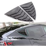 Rear Side Window Louvers Set for Tesla Model Y 2021 2022 2023 Air Vent Scoop Louvers Shades Cover Blinds (Carbon Fiber Pattern)