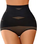 Avidlove Black Tummy Control Thong Shapewear for Women High Waist Trainer Body Shaper Briefs Underwear