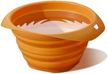 Kurgo Collaps-A-Bowl for Dogs, Collapsible Travel Dog Bowl, Pet Food & Hiking Water Bowl, Food Grade Bowl for Dogs, Travel Accessories for Pets, Includes Carabiner (24 oz, Orange)