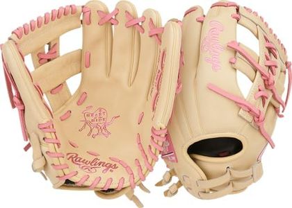 Rawlings | Heart of the Hide Series Softball Glove | 12" | Right Hand Throw | Camel/Pink
