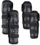 PROTOS INDIA.NET ™ Knee and Elbow Guards Knee Guard, Elbow Guard Free Black (Pack of 4)