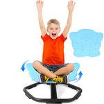 TERRAMUS Elephant Swivel Chair for Kids, 360° Spinning Seat, Toddler Sit and Spin Wobble Chair, Sensory Balance Toys, Autism Adhd Chairs, Play Equipment Relief Motion Sickness for Boys Girls (Blue)