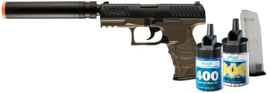 Elite Force Walther PPQ 6mm BB Pistol Airsoft Gun, Combat Kit (Gun, 800 BBs and 2 Mags), One Size (2272545)