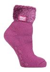 Heat Holders - Ladies Extra Soft Fluffy Non Slip Thermal Low Cut Ankle Slipper Lounge Bed Socks with Grips (HHL04), 4-8 uk, 37-42 eur