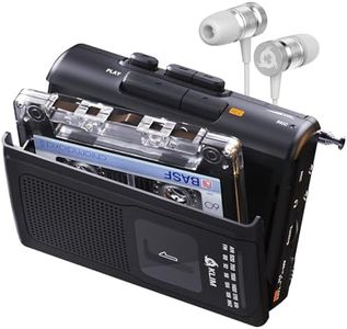 K8 Cassette Tape Player Portable - Cassette Recorder - New Version - AM/FM - Built-in Microphone & Speaker - Headphone Jack & Earphones