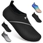 WateLves Beach Swim Aqua Socks Barefoot Water Shoes Swimming Yoga Sea Snorkeling Diving Pool Women Mens Xb Black 9/10 UK