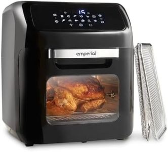 Emperial 12L Air Fryer Oven 1800W with Rotisserie, Dehydrator, Digital Display, Timer, 12 Pre-Set Modes and Adjustable Temperature Control for Healthy Oil Free & Low-Fat Cooking