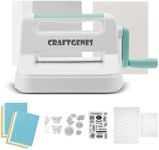 CraftGenes Manual Die Cutting Machine, Embossing Machine 6'' Opening Size for Cardmaking, Scrapbooking, and DIY Crafts – Complete Set with A5 Die Cuts, Embossing Folders, Plates, Clear Stamps