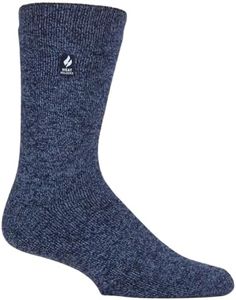 HEAT HOLDERS Men's Warm Winter Thermal Socks | Style: ORIGINAL | 1 Pair | Winter Warmth | TOG of 2.34 | Denim (Men's Size AUS-UK 12-14 US 13-15 Big Foot)