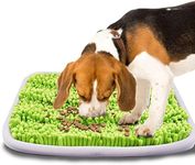 17 x 21'' Snuffle mat for dogs: Interactive cat toy, dog enrichment food mat, puzzle games to challenge large pet, smell Training & Foraging Skills (blue)