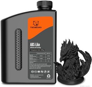 TECBEARS 2kg ABS-Like Resin for 3D Printer, 405nm UV-Curing Photopolymer Resin for LCD/DLP/SLA Printers, Excellent Toughness and High Precision, 2000g Black