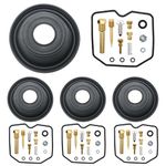 Hoypeyfiy 4 Sets Carburettor Repair Kit with Gasket Replacement for Suzuki Bandit SF600 GSF600S