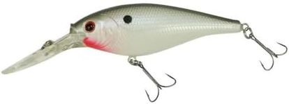 Berkley Flicker Shad Fishing Lure, Pearl White, 5/16 oz, 2 3/4in | 7cm Crankbaits, Size, Profile and Dive Depth Imitates Real Shad, Equipped with Fusion19 Hook