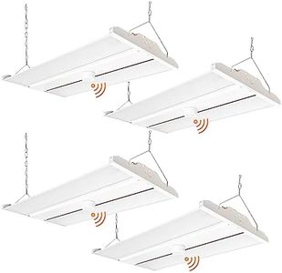 Run Bison 2FT LED Linear High Bay Shop Light with Motion Sensor, 210W High Bay Work Light Fixture, 28350LM, 120-277V, 5000K Daylight Linear Hanging Lighting for Garage, Warehouse, UL&DLC Listed - 4PK