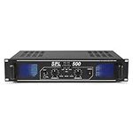 Skytec SPL-500 Stereo Power Amplifier Home HiFi 19 Inch Rack Mount PA DJ Amp with EQ Aux In500W