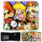 yumcute Kids Cartoon Wallet, Super Bros PU Leather Wallet Cartoon Bi-Fold Wallet Kids Coin Purse Colorful Bifold Short Wallet Short Coin Purse Best Gift for Cartoon Fans Boys Girls