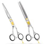 Equinox Professional Razor Edge Series - Hair Cutting and Thinning/Texturizing Scissors/Shears Set - 6.5 Inches - Stainless Steel