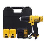 DEWALT DCD716D2 10.8V 10mm XR Lithium-Ion Cordless Hammer Drill Machine/Driver with 2x2.0 Ah Batteries included