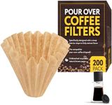 IMPRESA [200 Pack] Pour Over Coffee Filter for Fellow Stagg XF Filters - Natural Brown Tall Coffee Filters for Fellow Coffee Dripper Set - Flat Bottom Pour Over Filters - Pour Over Filter Pack