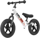 RoyalBaby RanRule Balance Bike, Ages 24 Months to 5 Years Old Boys Girls Gift, Toddlers Toys Bicycle 12 Inch Wheel, White