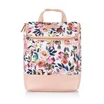 Itzy Ritzy Insulated Bottle Bag – Keeps Bottles Warm or Cool - Holds 3 Bottles & Features Interior Pocket for Ice Pack (Not Included), Blush Floral , 5x3.75x12 Inch (Pack of 1)