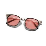 BRADDELL OPTICS FL-41 Photochromic Transitional Fashion Rose Tinted Migraine Light Sensitivity Glasses for Fluorescent LED Glare, Photophobia and Eye Strain