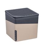 WENKO Portable Dehumidifier Cube Design, Compact and Rechargeable Dehumidifier for Bathroom, Closet, Bedroom, Garage, Covers up to 2800 Cubic Feet, 2.2lbs, Beige, 6.18 x 6.5 x 6.5