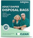 Sirona Premium Adult Diaper Disposal Bags - Pack of 10 | Nature Friendly Odor Sealing Bags for Discreet Disposal of Adult Diapers, Baby Diapers and Feminine Hygiene Products | Travel Friendly Bagsvc