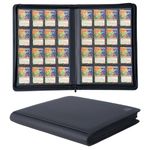 MORABTO Premium 1000+ Pockets Card Binder,16 Pockets Trading Card Binder Ringless Side Loading Trading Card Album Folder for TCG -Black