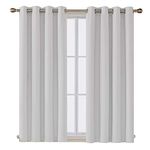 Deconovo Silver Grey Curtains, Living Room Small Window Blackout Short Curtains, Kitchen Room Dakening Curtains, 52W x 54L Inch 2 Panels Basement Curtains