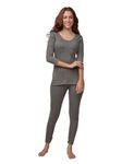 Lux Inferno Ladies 3/4 Thermal Top and Lower Set_Set_85_Grey