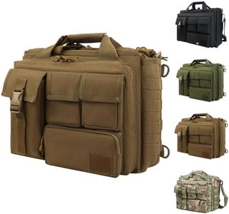 GES 15.6 Inch Tactical Messenger Bag for Men, Military Laptop Briefcase & Computer Shoulder Bag for Work, College(Khaki