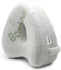 MillyBeas Knee Pillow for Sleeping on Side - Doctor Designed Orthopaedic Memory Foam Leg Pillow with Removable Bamboo Cover for Back/Hip/Joint and Sciatica Pain Relief, e-Book Included