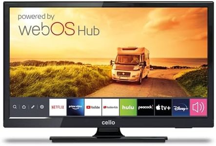 Cello 19 Zoll Smart Camping Reise TV 12-Volt TV Triple Tuner Bluetooth. Disney+ Netflix, Apple TV+ Prime Video Paramount+ Caravans HGVS Boote Modell 2023