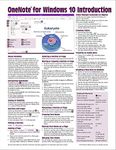 OneNote for Windows 10 Introduction Quick Reference Guide - Windows Version (Cheat Sheet of Instructions, Tips & Shortcuts - Laminated Card)