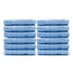 Mush Bamboo Face Towel | Ultra Soft, Absorbent & Quick Dry Towel for Facewash, Gym, Travel, Yoga. Recommended for Acne Prone Skincare (12, Sky Blue)
