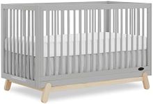 Dream On Me Hygge 5-in-1 Convertible Crib in Pebble Grey Oak, JPMA & Greenguard Gold Certified, Made of Sustainable Pinewood, Easy to Clean, Safe Wooden Nursery Furniture