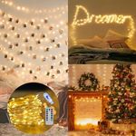 Fairy Lights for Bedroom, 66ft 200 LED Indoor String Lights USB Powered, Waterproof Twinkle Lights for Teen Girls Bedroom Decor Starry Lights, Wedding Holidays Decoration, Warm White