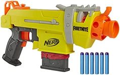 NERF E8890 Fortnite SMG-L Motorised Blaster-Contains 3 Targets-Includes Clip Magazine and 6 Elite Darts