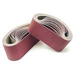 FEIHU Sanding Belts 75 x 533 mm.6 Different Grits.Each 60/80/120/150/240/320,Sanding Belt Set, for Belt Sander,Polishing Metal,Wood(15 Pieces)