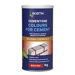 Bostik 30812477 Colours for Cement, For Concrete, Mortar, Render and Screeds, Available in 5 Intermixable Colours, For Interior and Exterior Use, Colour: Brick Red, Size: 1kg